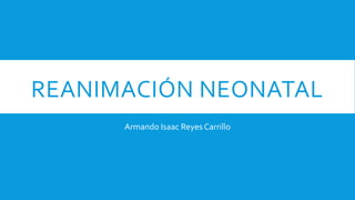 REANIMACIÓN NEONATAL
Armando Isaac Reyes Carrillo

 
