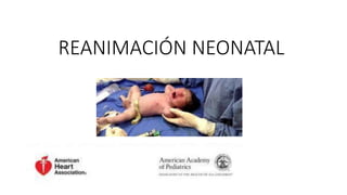 REANIMACIÓN NEONATAL
 