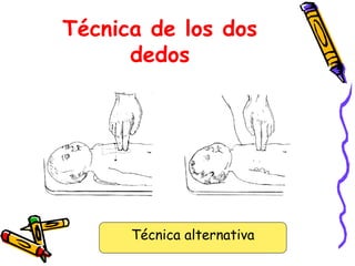 Técnica de los dos
dedos
Técnica alternativa
 