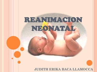 REANIMACION
NEONATAL

JUDITH ERIKA BACA LLAMOCCA

 