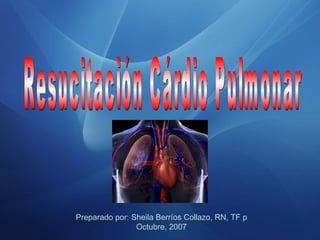 Resucitación Cárdio Pulmonar Preparado por: Sheila Berríos Collazo, RN, TF p  Octubre, 2007  