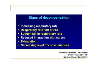 Pediatric Advanced Life Support
Simone Rugolotto, MD
Nanjing, China, March 2006
 