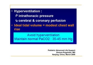 Pediatric Advanced Life Support
Simone Rugolotto, MD
Nanjing, China, March 2006
 