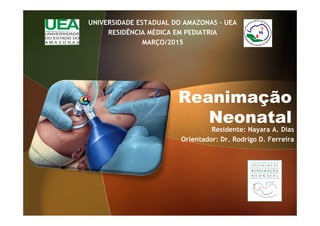 Reanimação
Neonatal
UNIVERSIDADE ESTADUAL DO AMAZONAS – UEA
RESIDÊNCIA MÉDICA EM PEDIATRIA
MARÇO/2015
Neonatal
Residente: Nayara A. Dias
Orientador: Dr. Rodrigo D. Ferreira
 