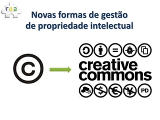 Novas formas de gestão
de propriedade intelectual
 