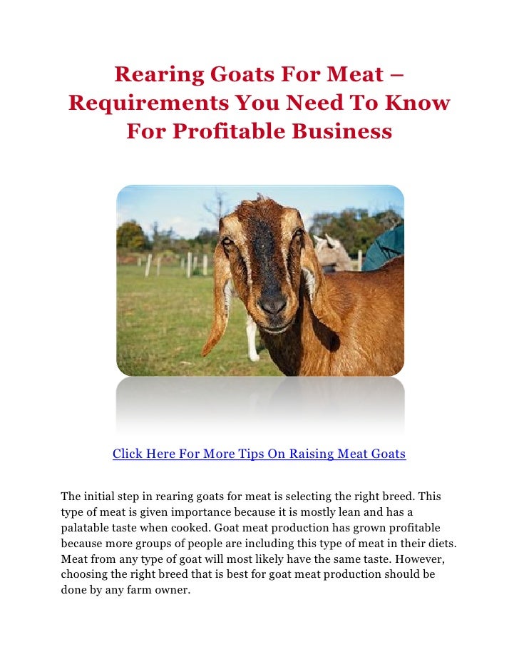 Goat Farming Business Plan Pro Business Plans