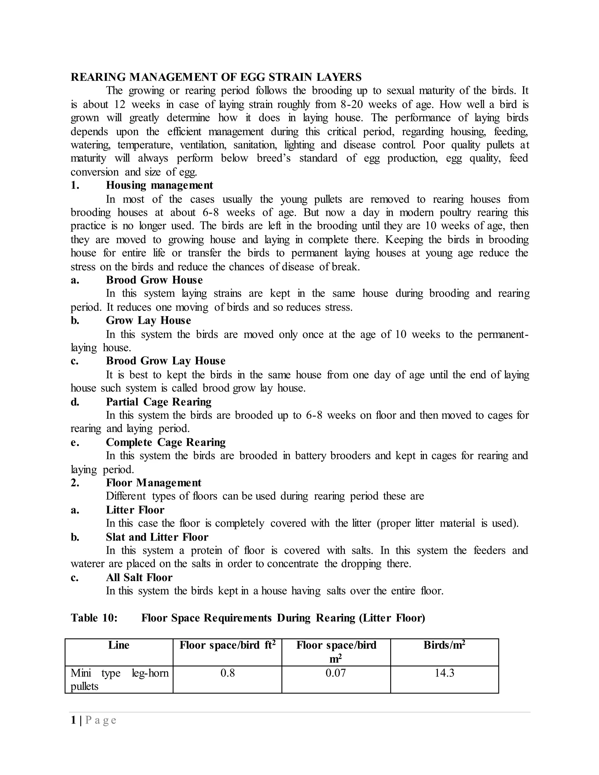 Rearing management | DOCX