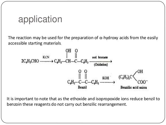 Rearrangement of benzilic acid