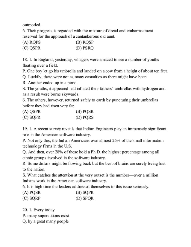 Rearrangement of sentences or paragraphs by das sir ,kolkata