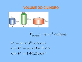 VOLUME DO CILINDRO Cilindro azul 