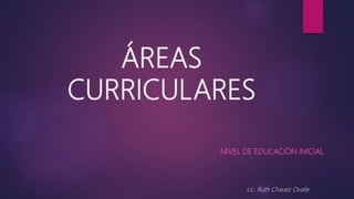 ÁREAS
CURRICULARES
NIVEL DE EDUCACIÓN INICIAL
Lic. Ruth Chavez Ovalle
 