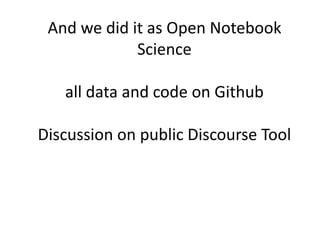 Authors don’t deposit data (Ross Mounce)
 