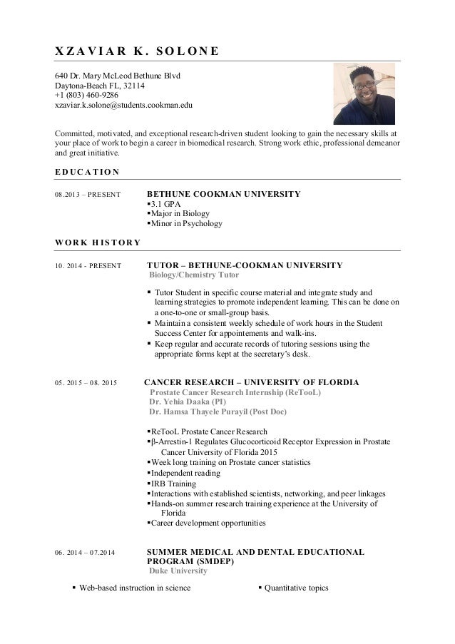 research resume