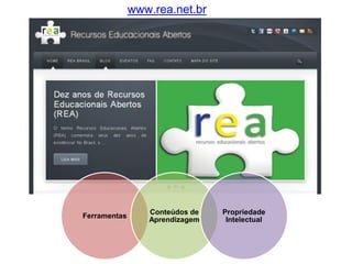 Ferramentas
Conteúdos de
Aprendizagem
Propriedade
Intelectual
www.rea.net.br
 