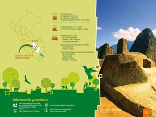 Áreas Naturales Protegidas en destinos turísticos de Perú