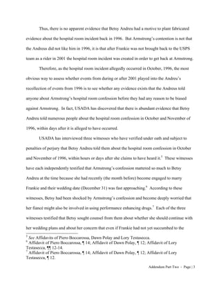 USADA: Armstrong - Reasoned decision