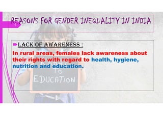 Reason for gender inequality in india | PDF