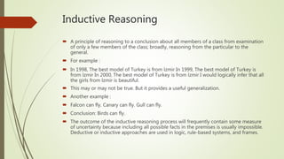 Reasoning in AI