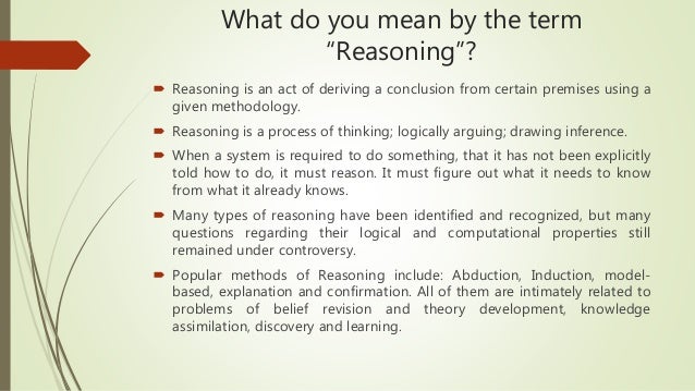 Reasoning in AI