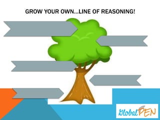 GROW YOUR OWN…LINE OF REASONING!
 