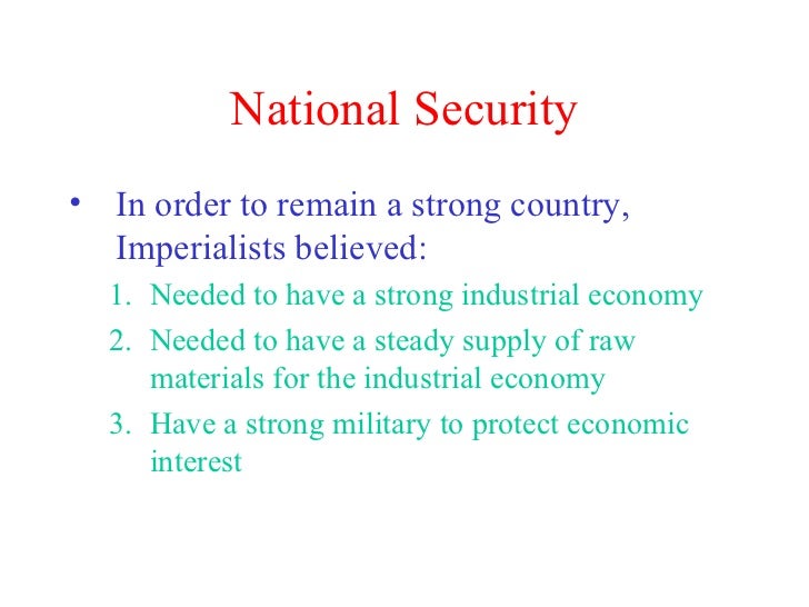 reasons for imperialism