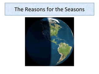 The Reasons for the Seasons 