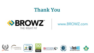 Thank You
www.BROWZ.com
 