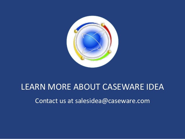 caseware idea version 9 not responding trap