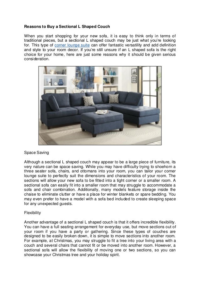 Reasons To Buy A Sectional L Shaped Couch