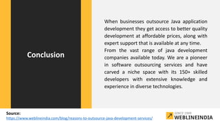 9 Reasons To Outsource Java Software Development Services | PPT