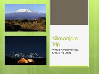 Kilimanjaro Trip Where Awesomeness Knows No Limits 