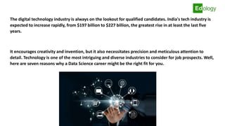 7 reasons why you should work in the technology industry | PPTX