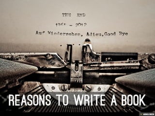 Reasons To Write A Book