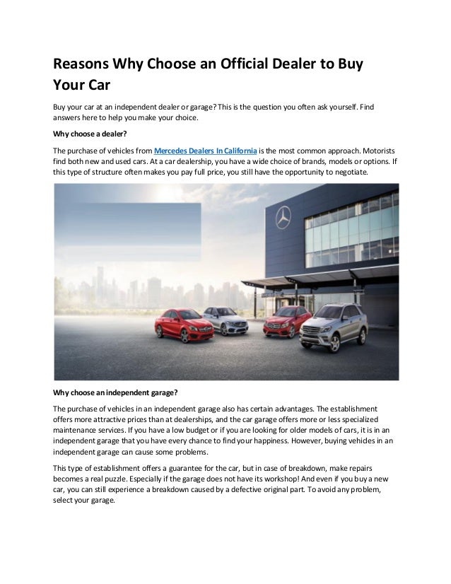 what do i need when buying a car from a dealer
