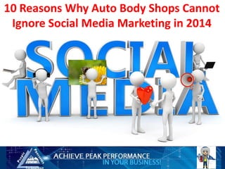 10 Reasons Why Auto Body Shops Cannot
Ignore Social Media Marketing in 2014

 