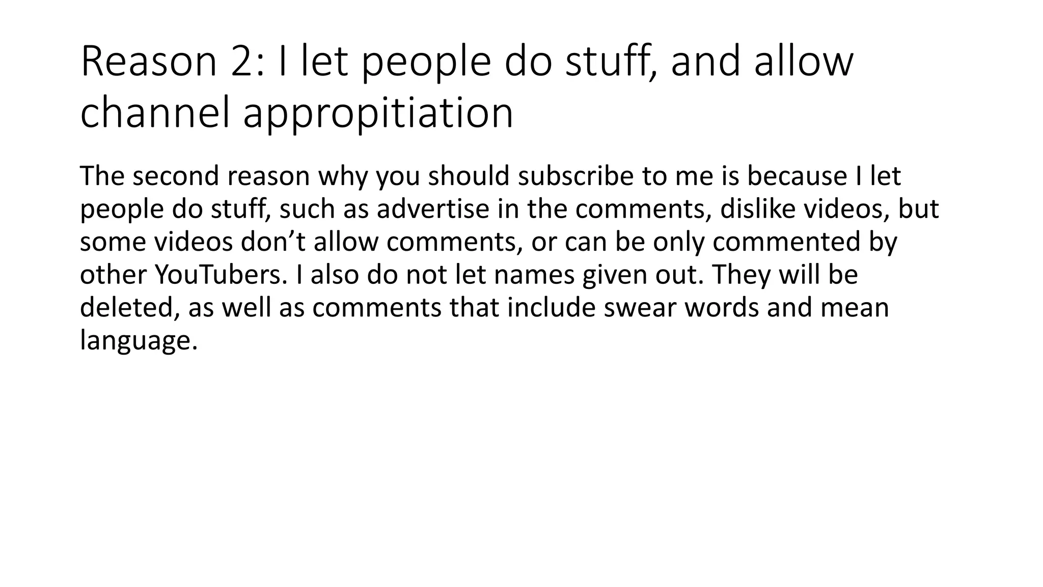 Reasons Why You Should subcribe to Liked_robot on YouTube PPTX