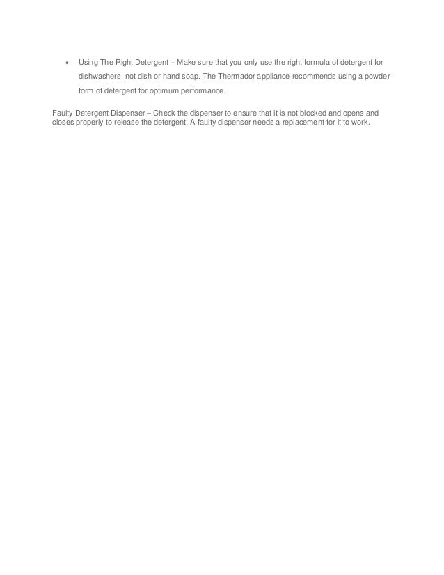 Reasons Your Thermador Dishwasher is Not Cleaning Correctly.pdf