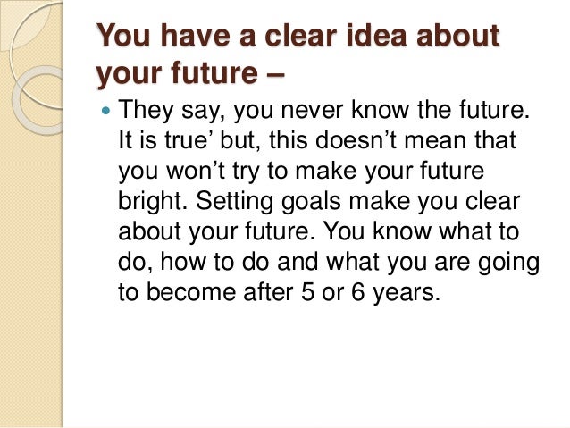 what are your future goals