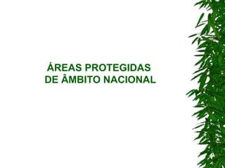 ÁREAS PROTEGIDAS
DE ÂMBITO NACIONAL
 