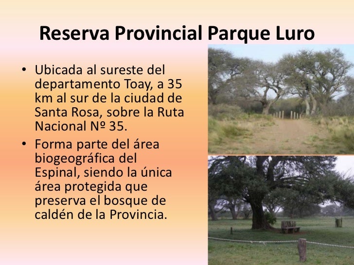 Áreas protegidas la pampa Áreas protegidas la pampa