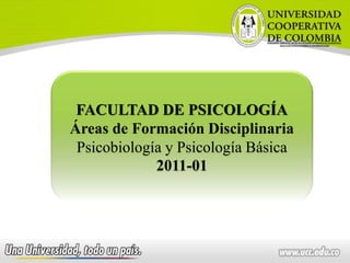 FACULTAD DE PSICOLOGÍA
Áreas de Formación Disciplinaria
 Psicobiología y Psicología Básica
             2011-01
 