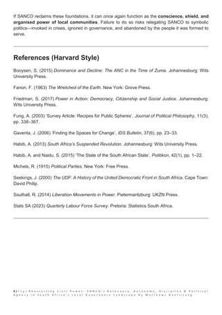Reasserting Civic Power: SANCO’s Relevancy, Autonomy, Discipline and ...