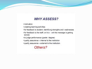 Reassessing Progress Re-assessing assessment: Key principles and strategies | PPTX