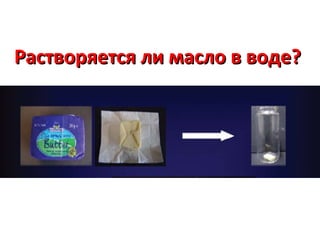 Растворяется ли масло в воде?

 