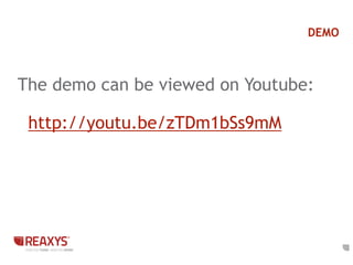 DEMO
The demo can be viewed on Youtube:
http://youtu.be/zTDm1bSs9mM
 