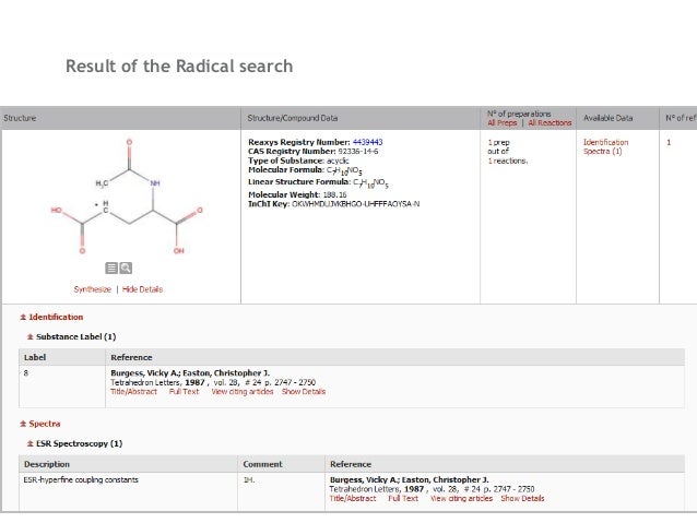 Chemical Properties In Reaxys Chemical Properties In Reaxys