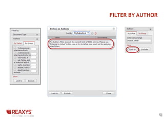 FILTER BY AUTHOR 
16 
 
