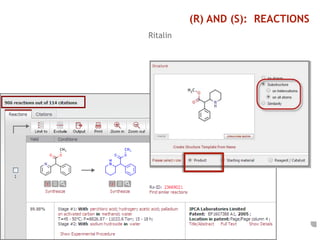 (R) AND (S): REACTIONS 
Ritalin 
 