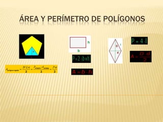 Área y perímetro de polígonos 