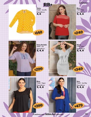 112
RB+
Túnica
72220 • Amarilla
Disponible en:
4, 6
$149
Blusa
71810 • Rojo
Disponible en:
2, 4, 6
$249
Túnica Bordada
70627 • Lila
Disponible en:
2, 4, 6
$299
Blusa
73426 • Negro
Disponible en:
2, 4, 6
$399
Pijama
71416 • Gris
Disponible en:
2, 4, 6
$349
Saco
73422 • Azul Rey
Disponible en:
2, 4, 6
$479
 